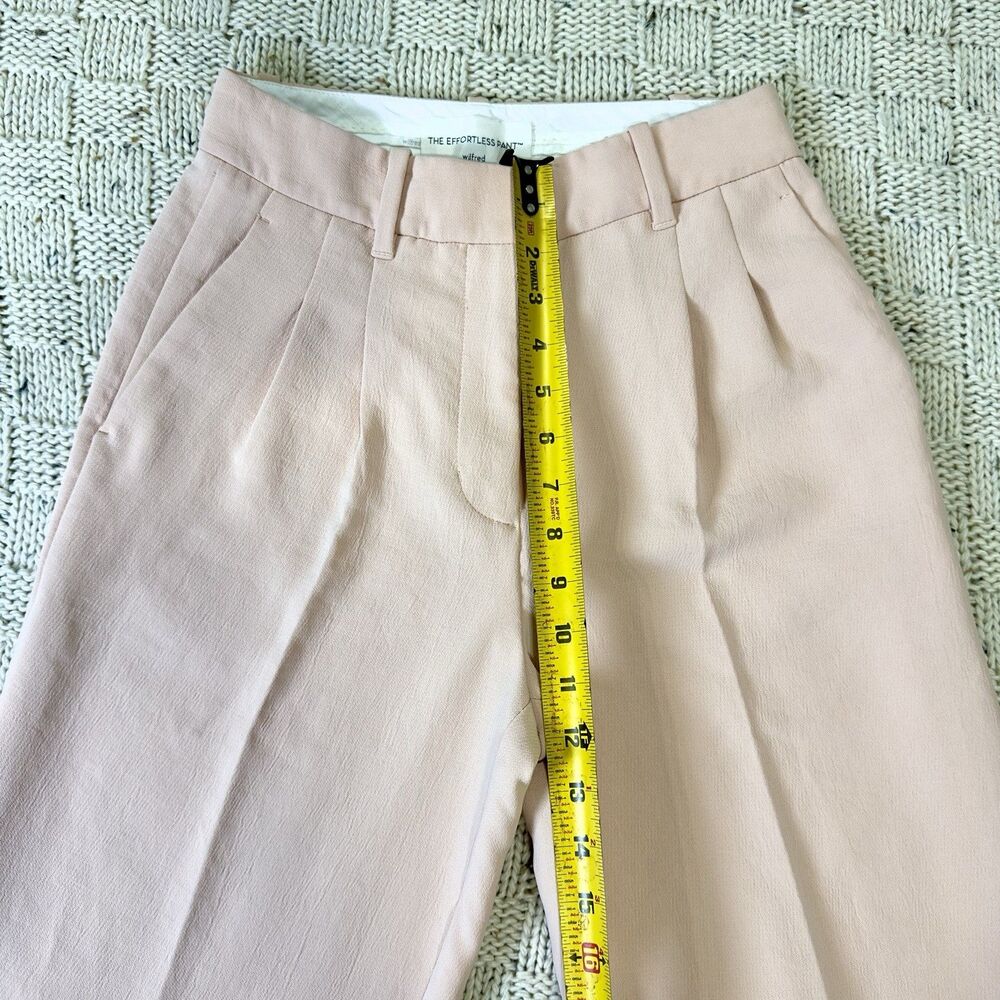 Aritzia Wilfred The Effortless Pant Women’s 0 Blush Pink High Rise Wide Leg - Picture 7 of 11